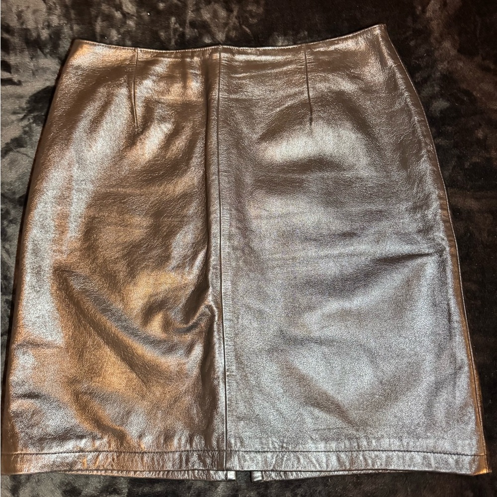 1980’s Authentic Maxima Black Leather Pencil Skirt